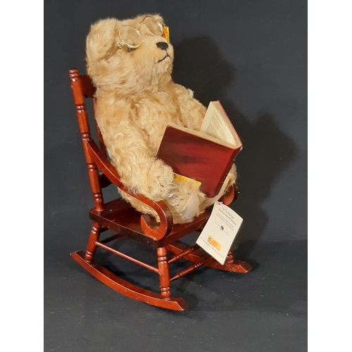 356 - Steiff /Danbury Mint 'Bernard' teddy bear no 654848 with rocking chair, serial no 323, with original... 