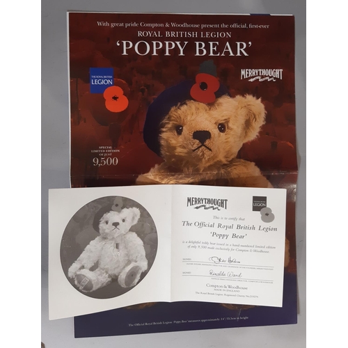 357 - 2 limited edition commemorative teddy bears by Merrythought comprising 2002 Royal Jubilee bear 218/4... 