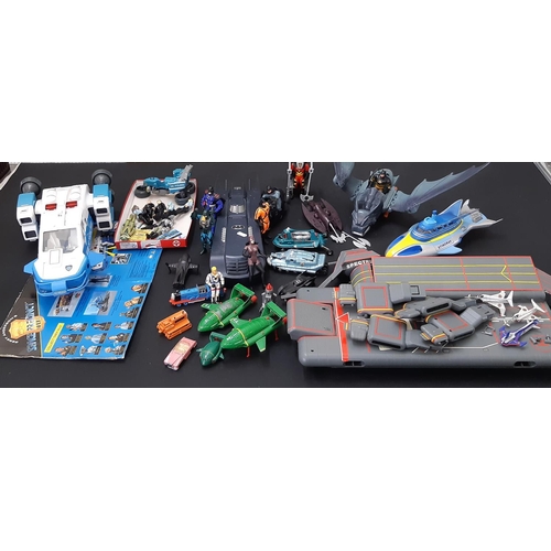 358 - A collection of 1990's model toys comprising the following; Space Precinct Police Cruiser, motorbike... 