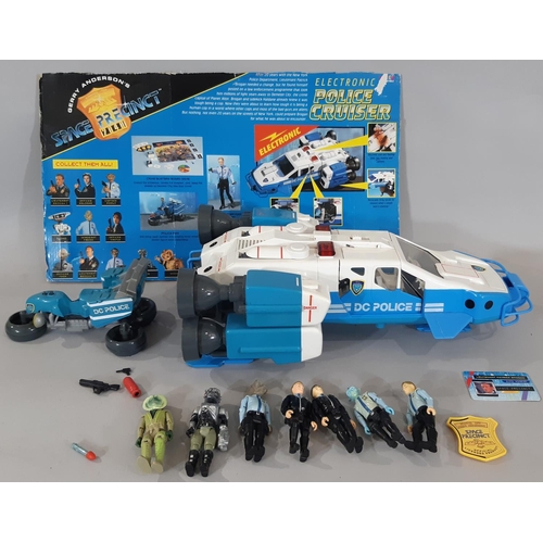 358 - A collection of 1990's model toys comprising the following; Space Precinct Police Cruiser, motorbike... 