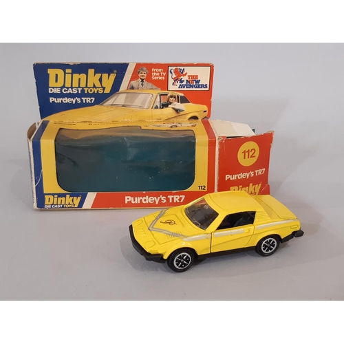 366 - 7 boxed model toys including Purdey's TR7 1978-80 by Dinky, Corgi Porsche 924 1978-81, Corgi Mercede... 