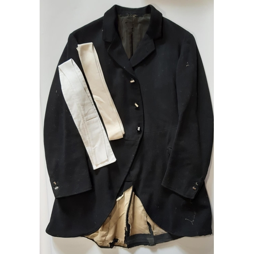 1745 - 3 vintage hunting jackets comprising a boys jacket by E Tautz with yellow collar and 'SH' initialled... 