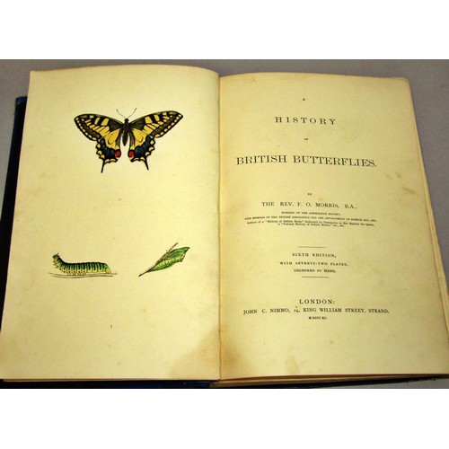 175 - Natural History - to include 'British Butterflies' 1860 6th edition, with coloured plates