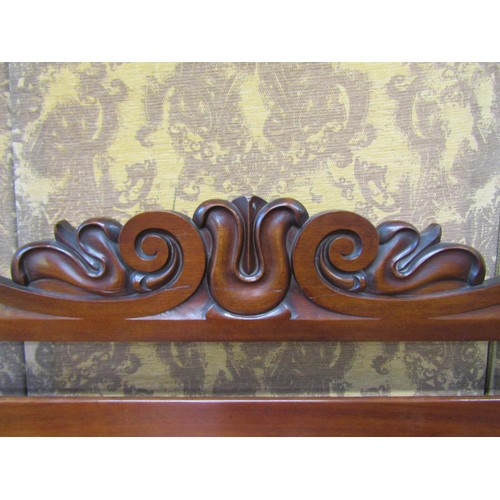 2742 - Regency mahogany waterfall bookcase on four graduated tiers with shaped outline on turned supports, ... 