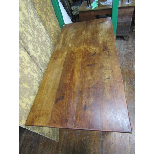 2655 - A provincial French farmhouse table with single frieze drawer raised on square cut legs, 180cm x 90c... 