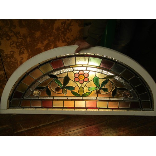 2651 - 10 Victorian leaded light glass panels in various sizes (believed to be removed from a Victorian ves... 