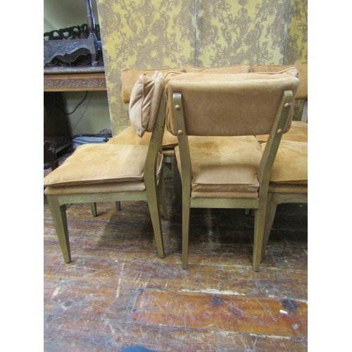 2646 - Timothy Olton - A set of six contemporary oak dining chairs with soft leather seats and backs