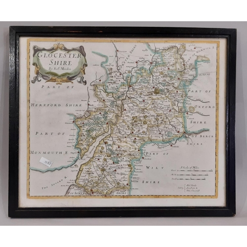 154 - Robert Moredon map of Gloucestershire