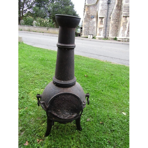 2091A - A cast iron chimenea (with cover)