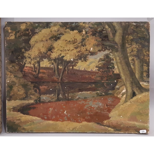 144 - A collection of oil paintings and watercolours by George Ryder and Francis E Ryder, principally land... 