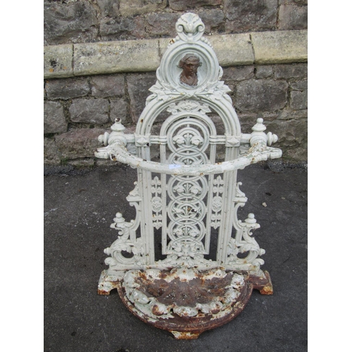 2131 - A Victorian cast iron umbrella / stick stand, with painted finish, 82 cm high