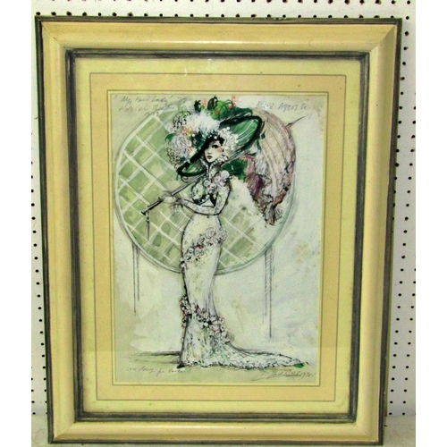 111 - ‘My Fair Lady’, poster design for the 1979 play, watercolour and body colour, signed and titled, fra... 