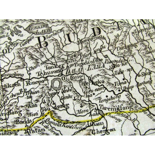 50 - A hand coloured 18th century map by Samuel Dunn - a map of independent Tartary, containing the count... 