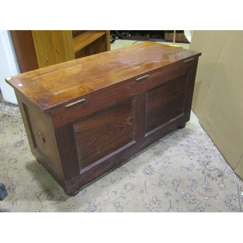 2181 - A good quality camphor wood coffer, with hinged cover revealing a divided interior, 53 cm high, 107 ... 