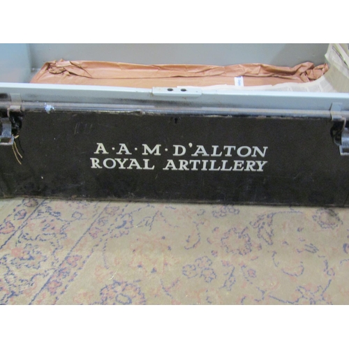 2183 - Militaria / military interest: two large luggage trunks, one with stencilled lettering ‘A.A.M D’ALTO... 