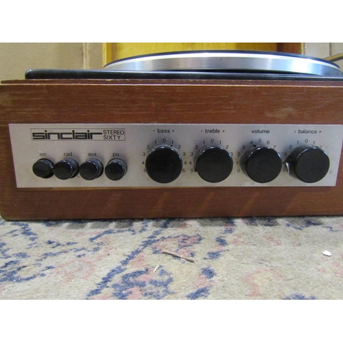 2186 - A Sinclair stereo 60 deck and associated speakers