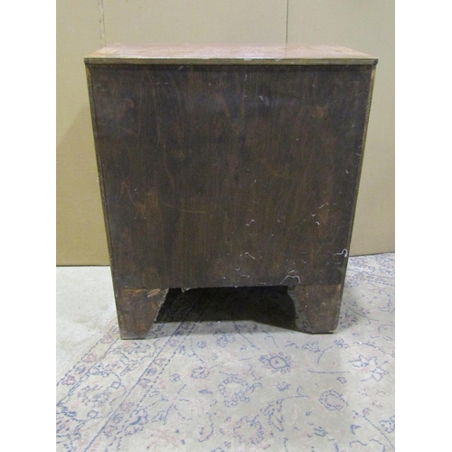 2250 - A good quality reproduction mahogany chest of two short and three short drawers, of diminutive propo... 