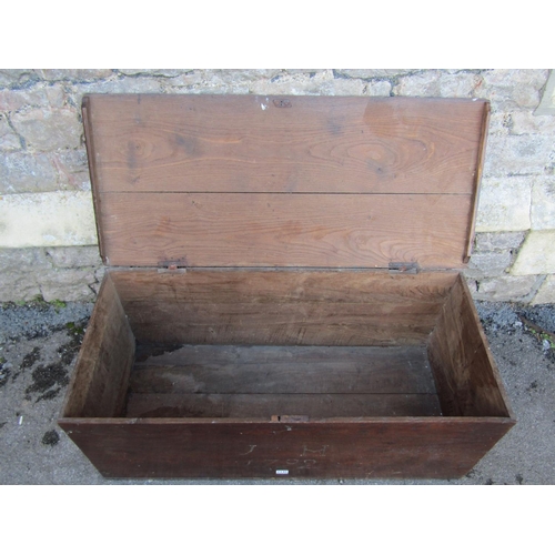 2145 - A simple late 18th century elm and oak chest / coffer, initialled ‘J.H’ and dated 1792 to front, 39 ... 