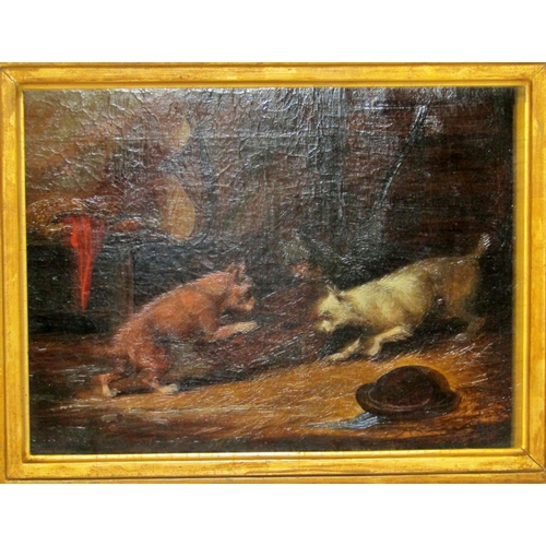 80 - After George Armfield (1808-1893) attributed to Thomas Smyth (1825-1907), terriers ratting in barn i... 