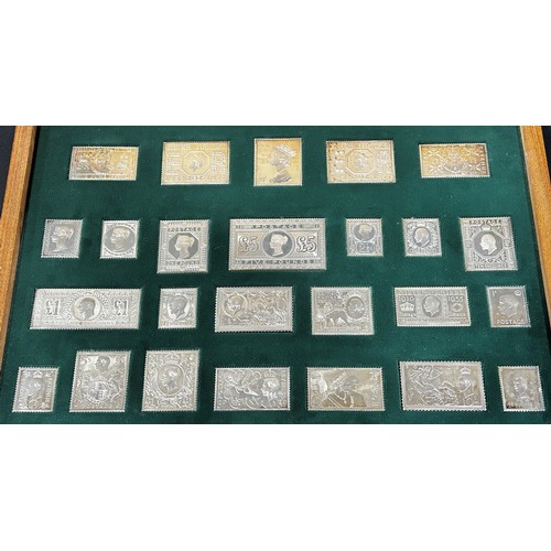 1176 - The stamps of Royalty Collection of  25 silver stamps, a limited edition 1996/10,000, housed in a ma... 