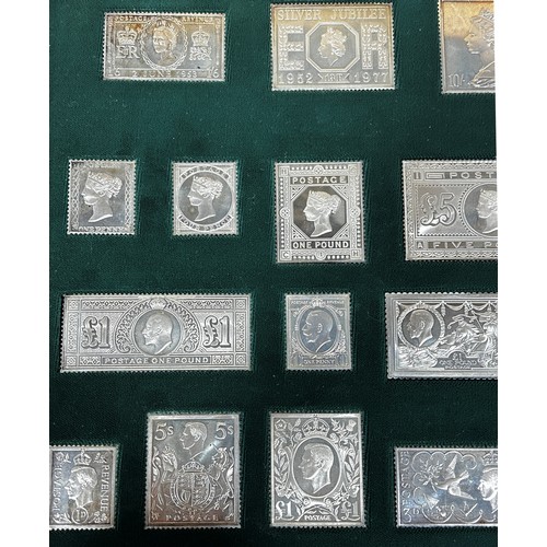 1176 - The stamps of Royalty Collection of  25 silver stamps, a limited edition 1996/10,000, housed in a ma... 