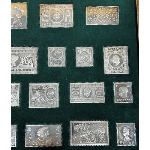 1176 - The stamps of Royalty Collection of  25 silver stamps, a limited edition 1996/10,000, housed in a ma... 