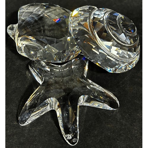 1112 - A Swarovski crystal collection of sea theme pieces, to include a turtle, shells, starfish, koi and a... 