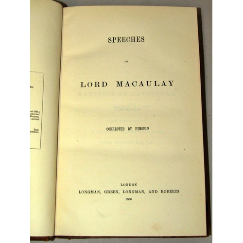 253 - The letters of Charles & Mary Lamb (2 volumes), Macaulay's Speeches, diary and correspondence of Joh... 