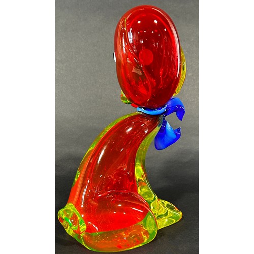 1103 - An original circa 50’s-60’s Murano multicoloured glass Big Dog with doe full eyes. 28cm high.