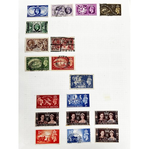 312 - An album of GB stamps QV - ERII Penny Reds, Edward VII with over prints, George VI five shillings, e... 