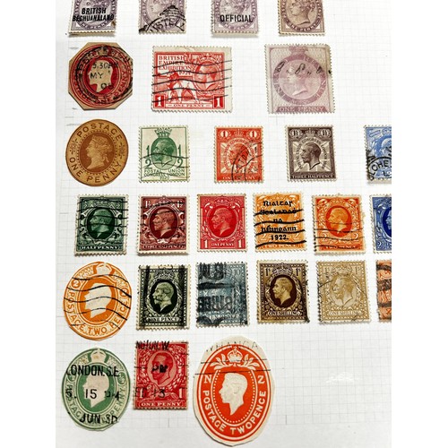 312 - An album of GB stamps QV - ERII Penny Reds, Edward VII with over prints, George VI five shillings, e... 