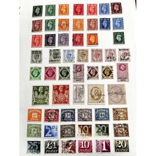 312 - An album of GB stamps QV - ERII Penny Reds, Edward VII with over prints, George VI five shillings, e... 