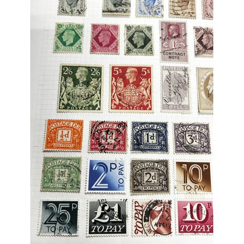 312 - An album of GB stamps QV - ERII Penny Reds, Edward VII with over prints, George VI five shillings, e... 