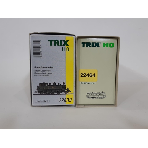 390 - Two boxed HO gauge locomotives by Trix comprising steam locomotive no 22839 and electric locomotive ... 