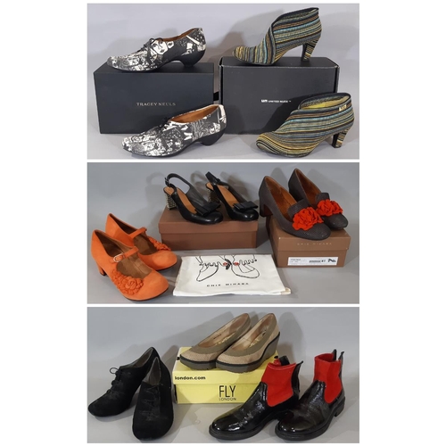 433 - A collection of ladies designer shoes including 2 boxed pairs by Chie Mihara sizes 40.5 and 41, boxe... 