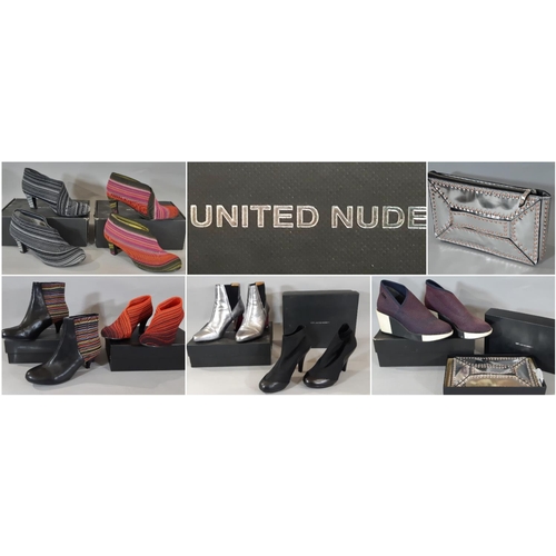 438 - A collection of 9 pairs of designer ladies footwear by United Nude, all boxed size 41, including sho... 