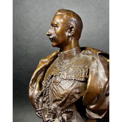 1770 - After Gerhard Janensch (German, 1860 - 1933) Kaiser Wilhelm II, a bronze bust on polished slate and ... 