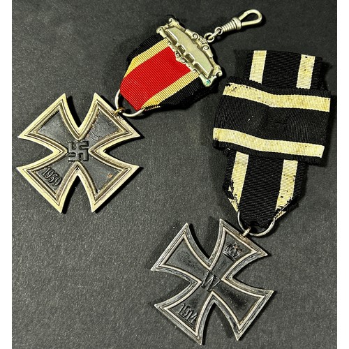 WWI German Iron Cross Second Class and WWII German Iron Cross Second Class