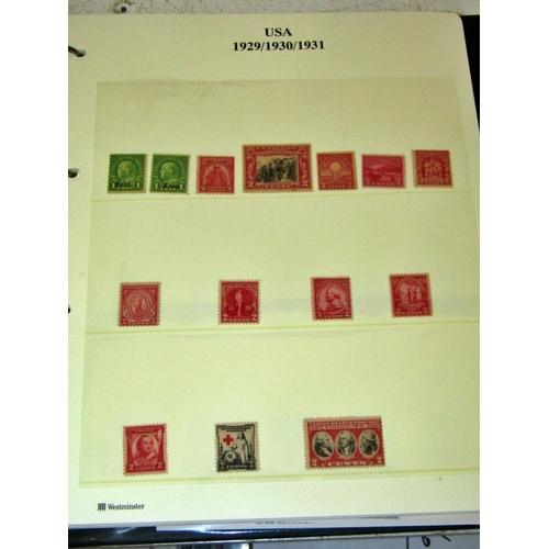 305 - Two green embossed albums containing American mint stamps (approx 1000) all mounted, dated and annot... 