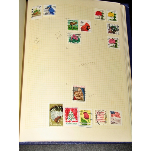 321 - Five stamps albums including stamps of worldwide issue from early 20th century through to present da... 