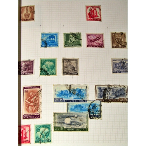 321 - Five stamps albums including stamps of worldwide issue from early 20th century through to present da... 