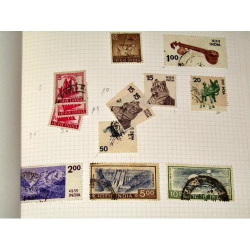 321 - Five stamps albums including stamps of worldwide issue from early 20th century through to present da... 