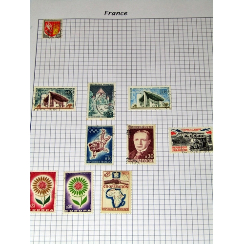 323 - Nine loose leaf folders containing a worldwide selection of stamps principally mid-late 20th century... 