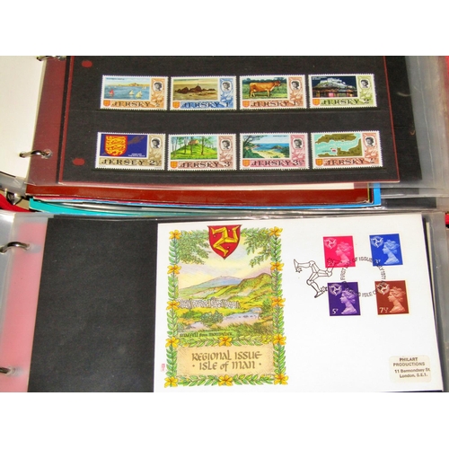 323 - Nine loose leaf folders containing a worldwide selection of stamps principally mid-late 20th century... 