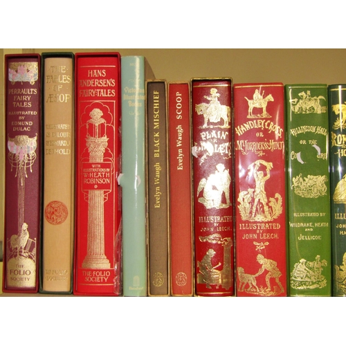 181 - 17 volumes of Folio edition books including The Fables of Aesop, Hans Anderson's Fairy Tales and Eve... 