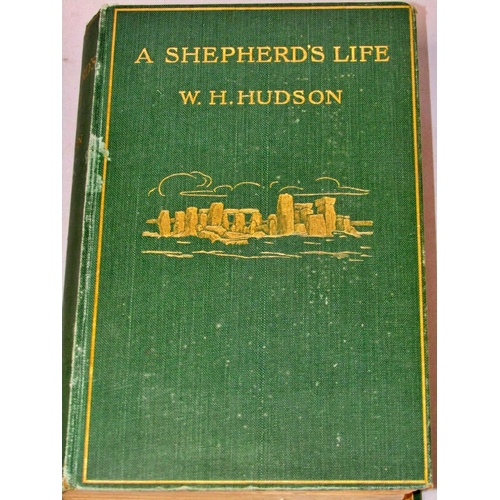 191 - Natural History interest inc A Shepherds Life, W H Hudson (1910) books on botany and Charnwood Fores... 