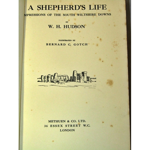 191 - Natural History interest inc A Shepherds Life, W H Hudson (1910) books on botany and Charnwood Fores... 