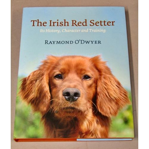 232 - Collection of books relating to Irish Setters and others, including 2 pictures (one framed)