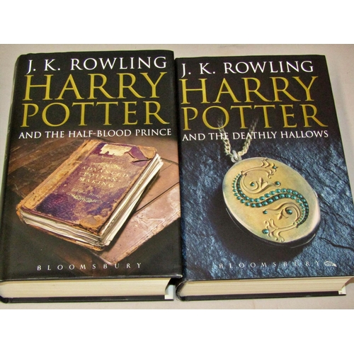 233 - Group of J K Rowling Harry Potter (3 paperbacks, 3 hardbacks - first editions - and The Tales of Bee... 