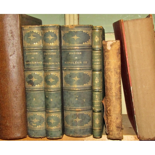 260 - Family Bible 1870, Napoleon history (3 vols) 1853, Ancient and Modern Travellers (French) 1854, Hist... 